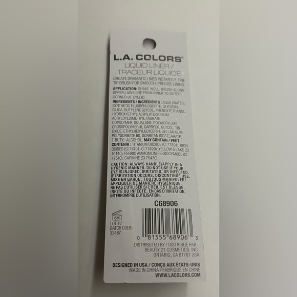 New L. A. Colors Metallic Liquid Liner Lavender Sealed - Picture 3 of 6